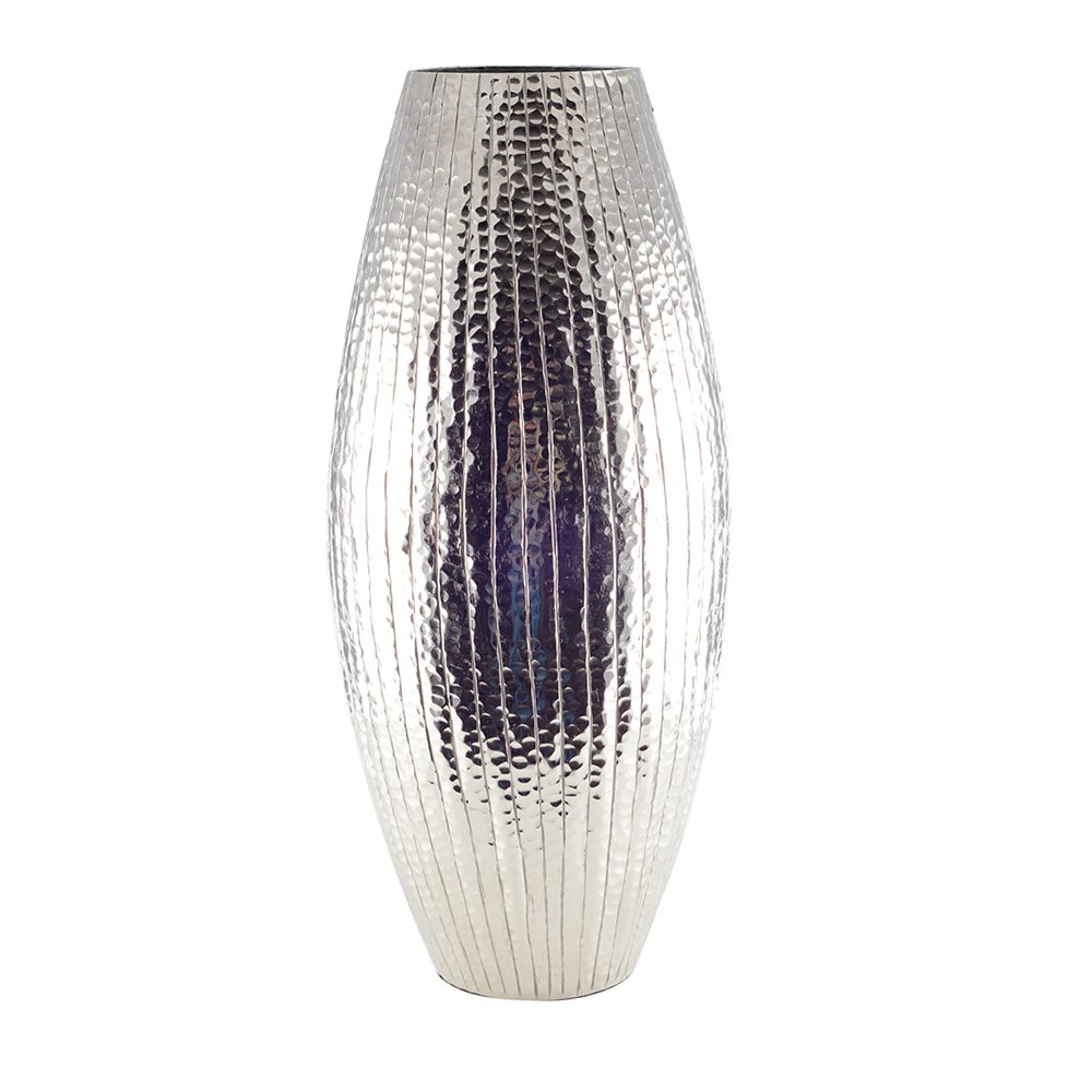 Vase aus massivem Silber, oval, 21×21×45cm