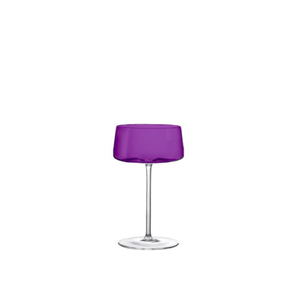 Multifarvede champagneglas 230 ml – sæt med 6