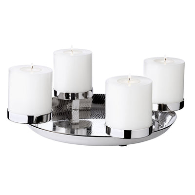 Adventskranz Kaya aus Edelstahl, Durchmesser 36 cm
