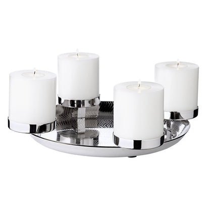 Stainless steel advent wreath Kaya, 36 cm diameter