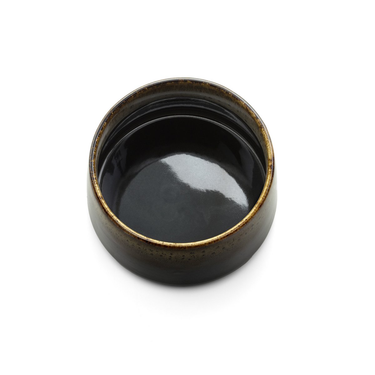 Keramikschale aus Kyoto, dunkelbraun - 12,5 cm