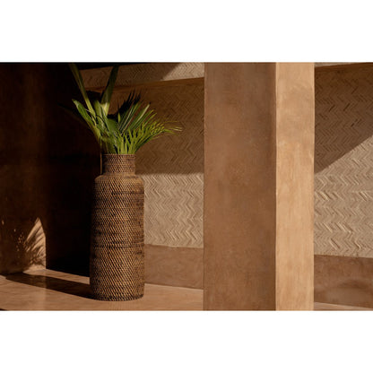 Rattankorbzylinder 24 × 67 cm – naturbraun