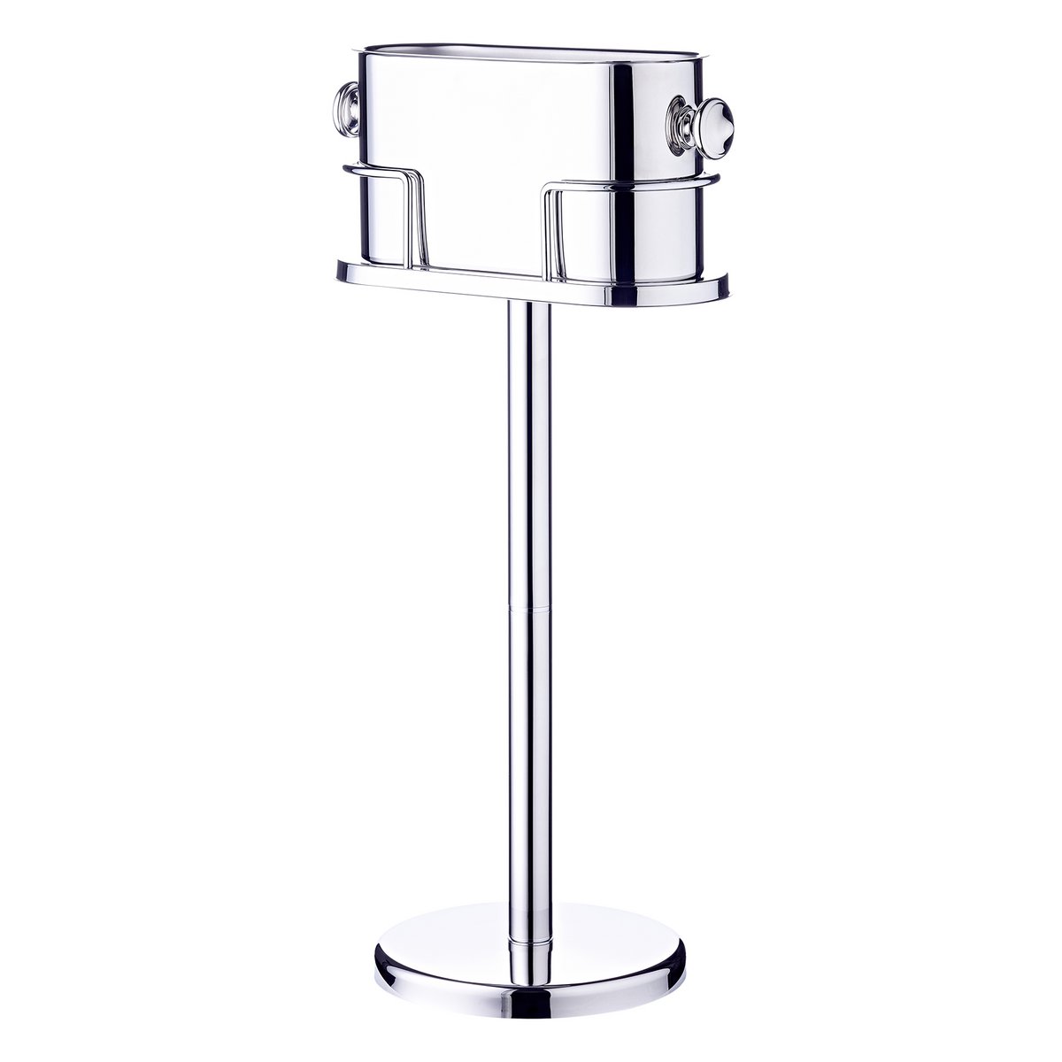 Stainless steel wine cooler on stand Leo - 79 cm
