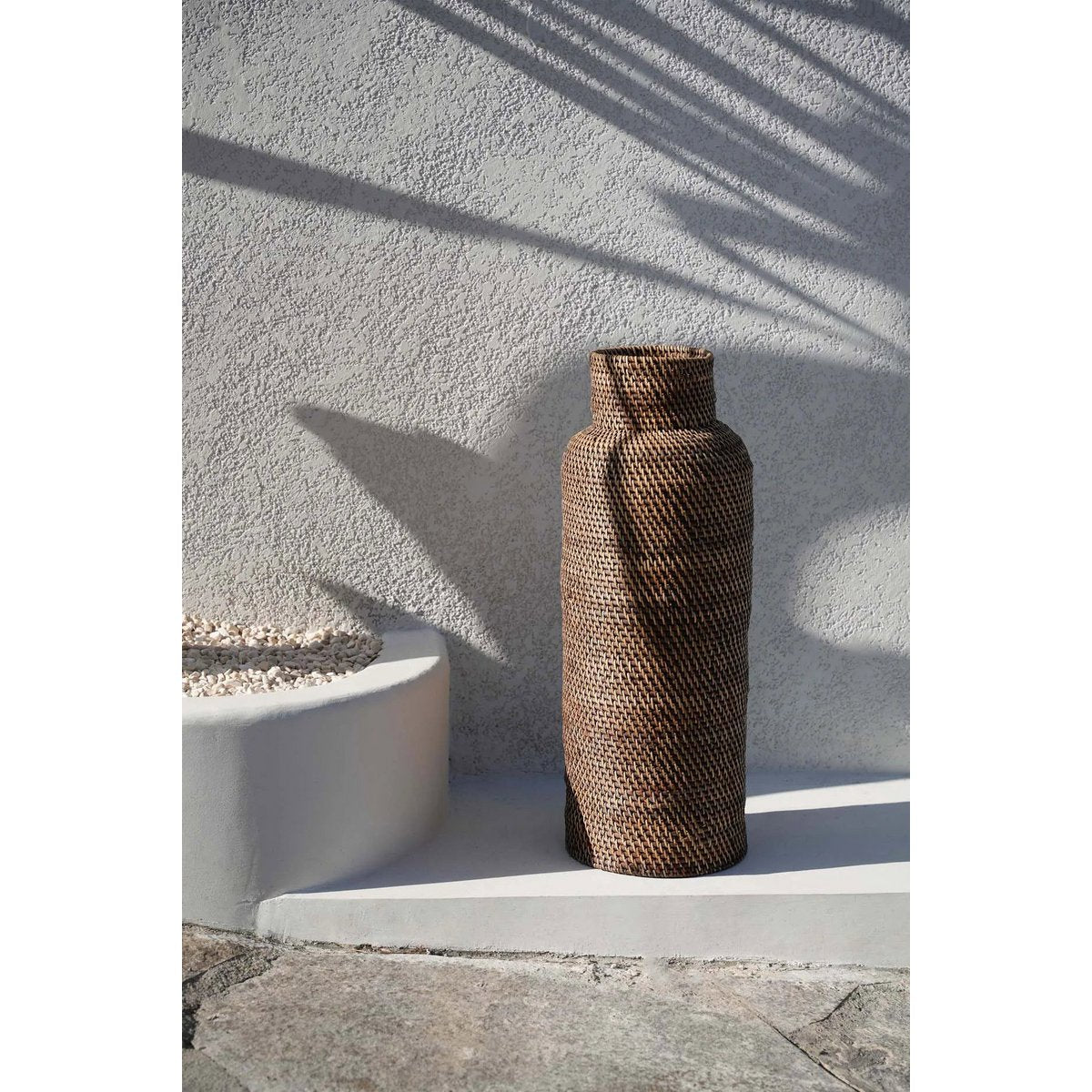 Rattankorbzylinder 24 × 67 cm – naturbraun