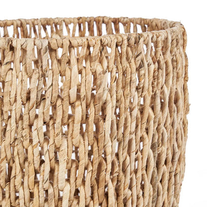 Palm leaf cylinder basket, small