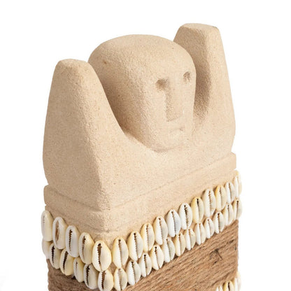Sandstensskulptur, ansigt - 17 cm stor