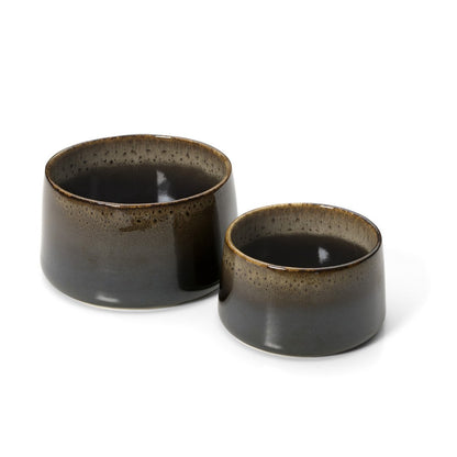 Ceramic bowl 16 cm × 8.7 cm - dark brown mud glaze
