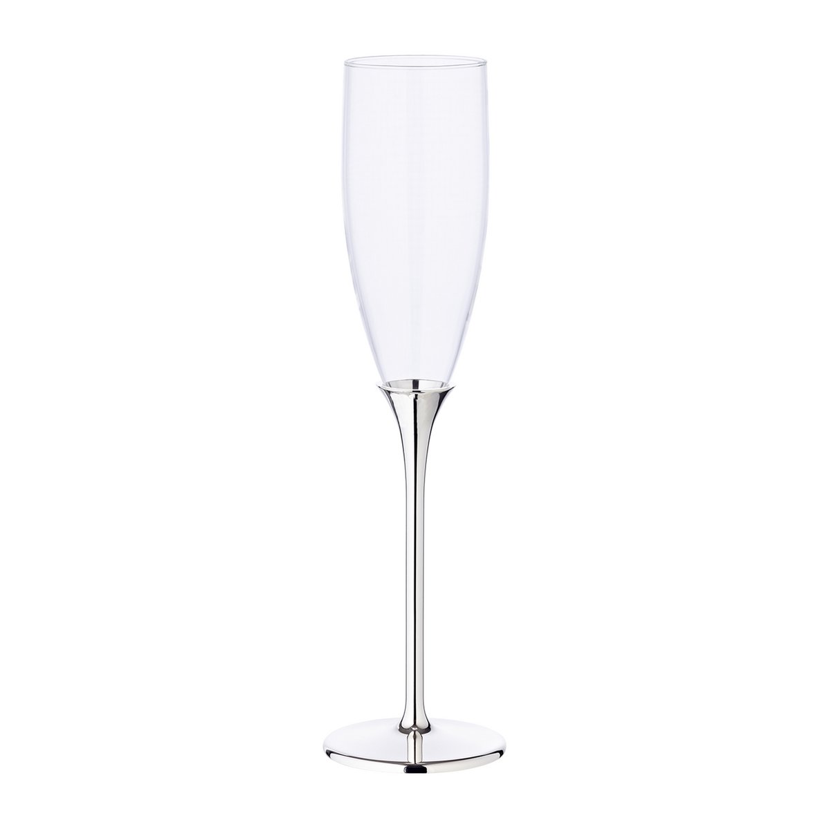 Zink champagneglas sæt med 2, 27 cm - forsølvet