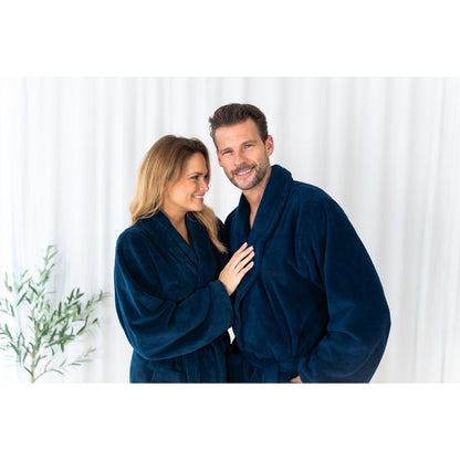 Double-sided bathrobe S - Dark denim