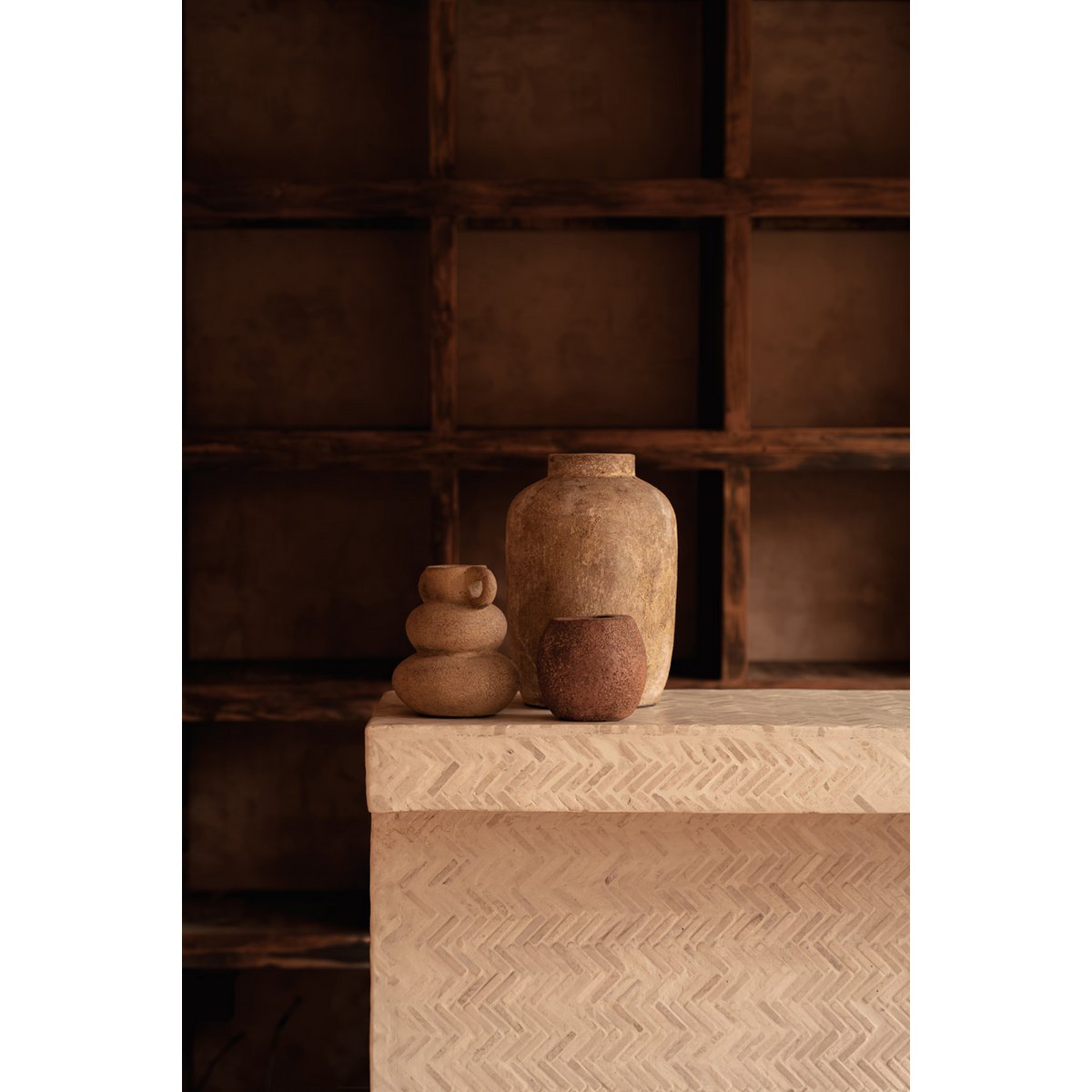 Terrakotta-Vase, Sand-Finish – S
