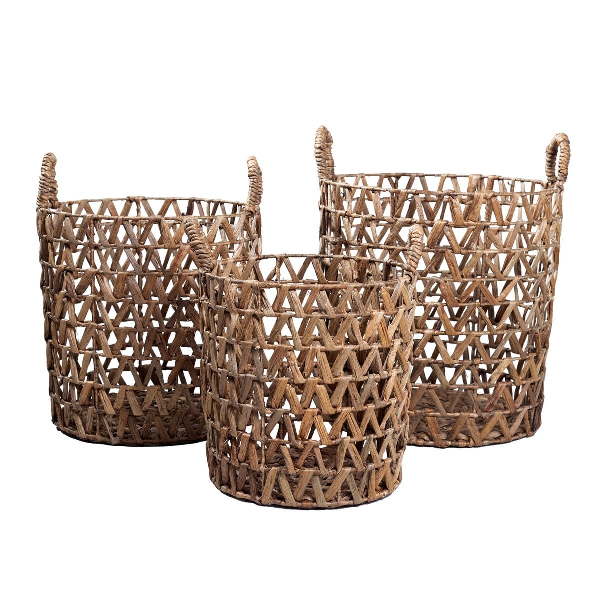 Jute- og metalkurv NAILAKA M – ø35 × 35 cm, Indonesien