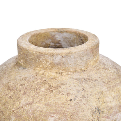 Terrakottavase, mittelgroß – cremefarben, handgefertigt