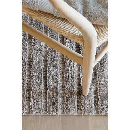 Brun bademåtte i bomuld – 60 × 100 cm