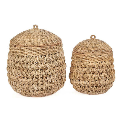 Rattan cylinder basket, large, 50 × 57 cm - Natural