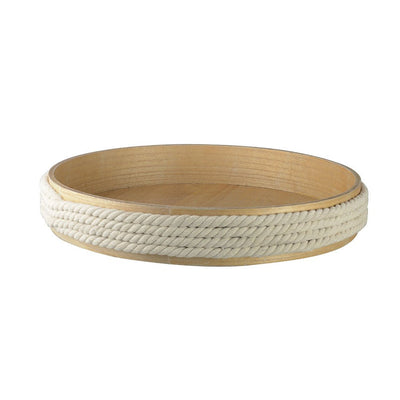 Round wood tray 45 cm - with carry rope