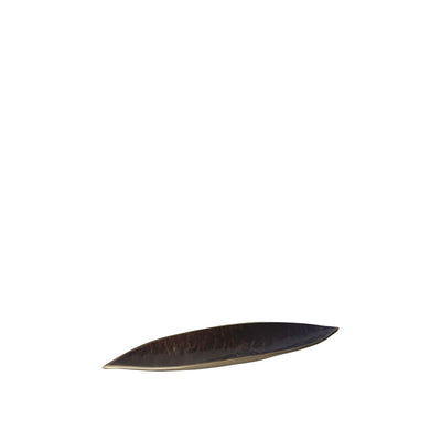 Brown aluminum decorative tray - 70cm