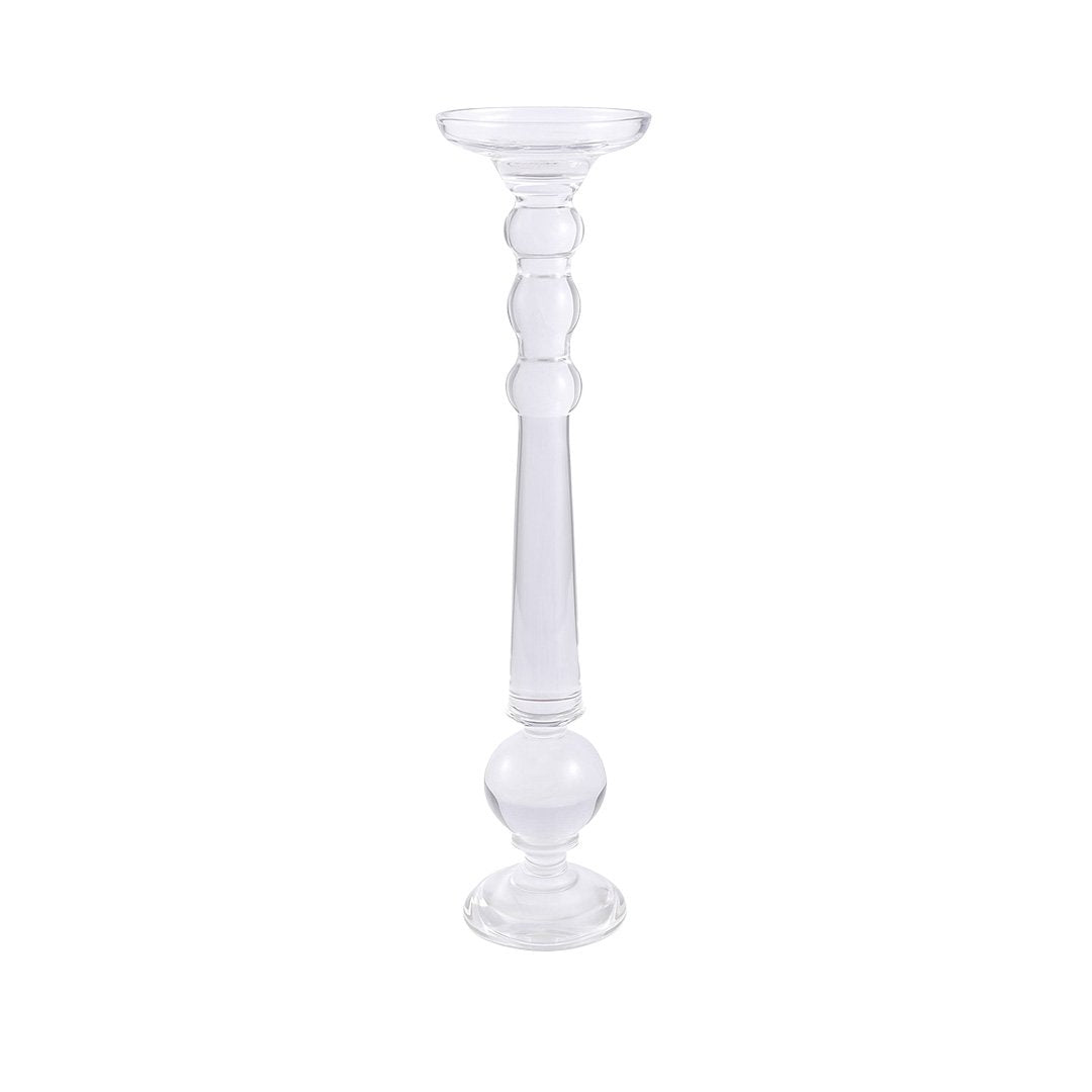 Rund glaslysestage, høj - 60 cm