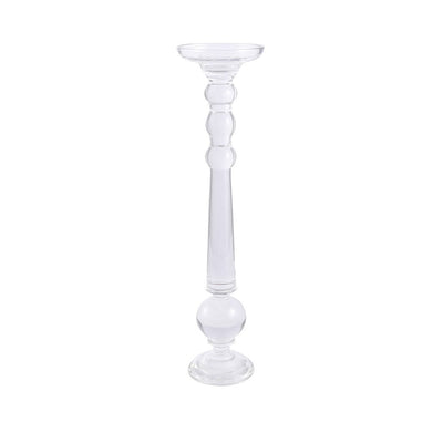 Round glass candlestick, tall - 60 cm