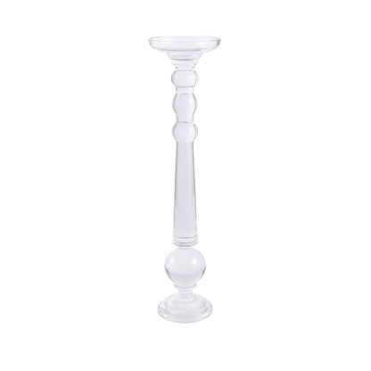 Rund glaslysestage, høj - 60 cm