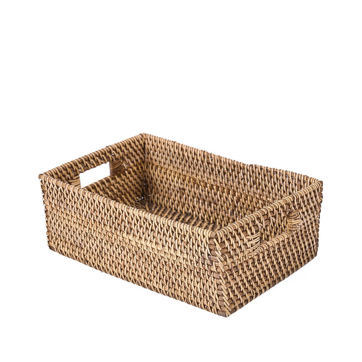 Rattan-Aufbewahrungsbox, rechteckig - naturbraun