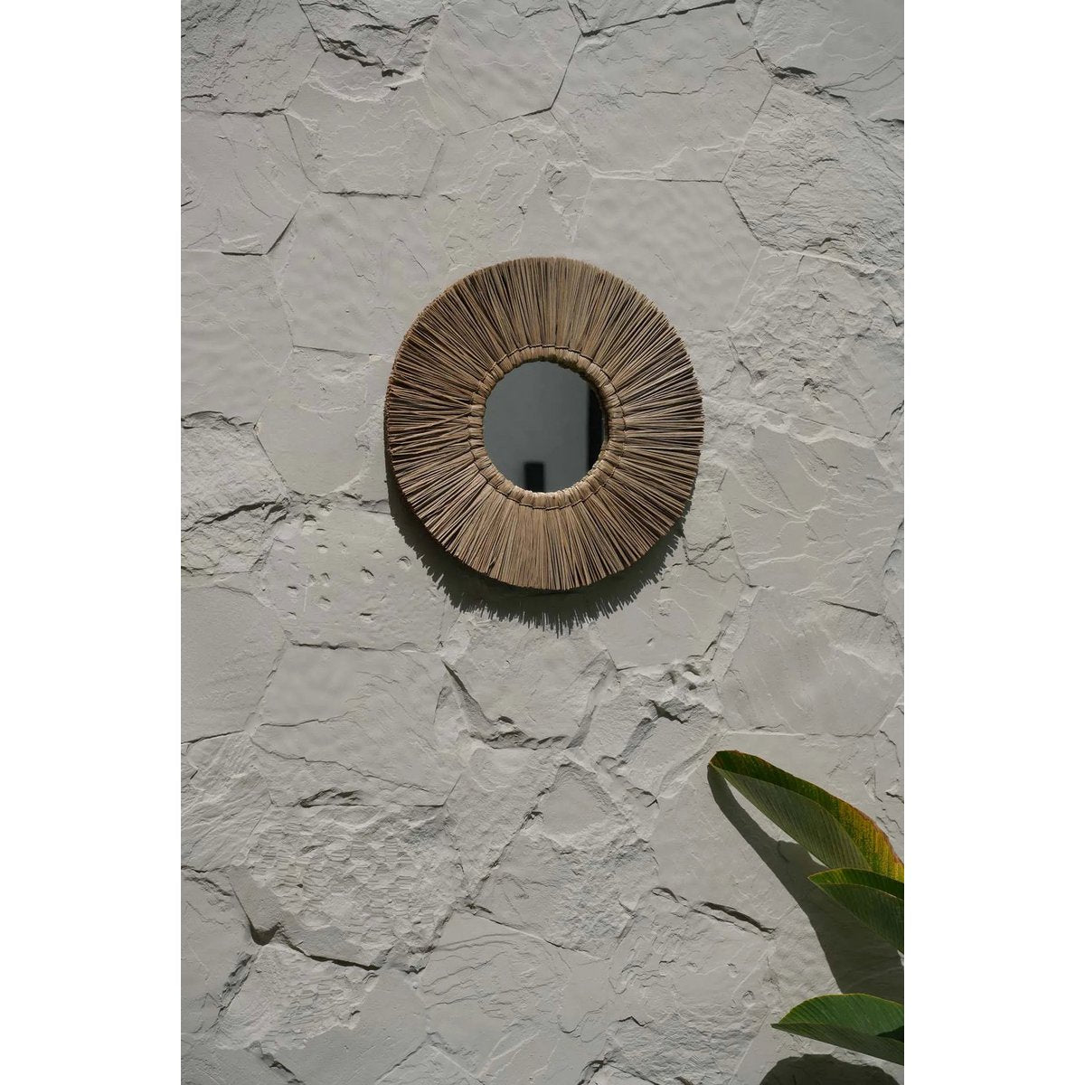 Grasspiegel, rund, 45 cm – Coastal Texture