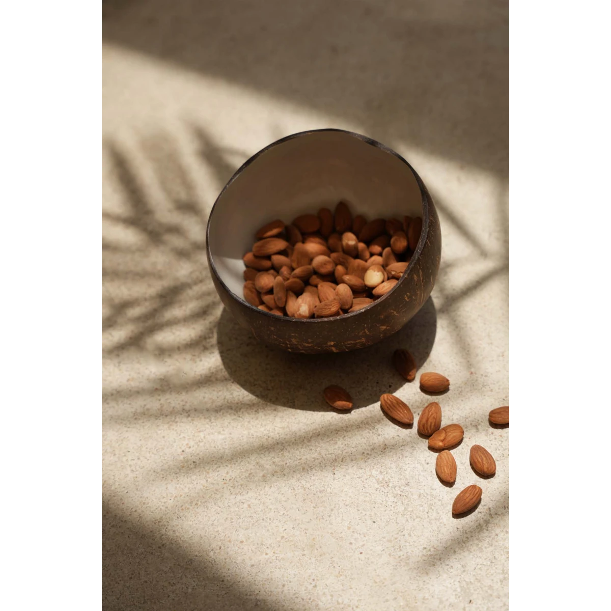 Coconut shell bowl, 13 cm - white lacquer