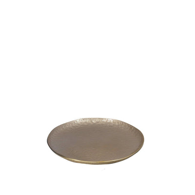Aluminum decorative bowl, sand, 48cm round