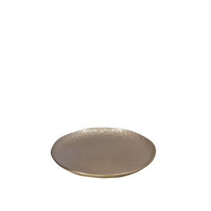 Aluminum decorative bowl, sand, 48cm round