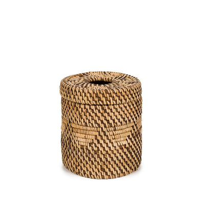 Rattan tissue box cover 13 × 13 × 15 cm - natural brown