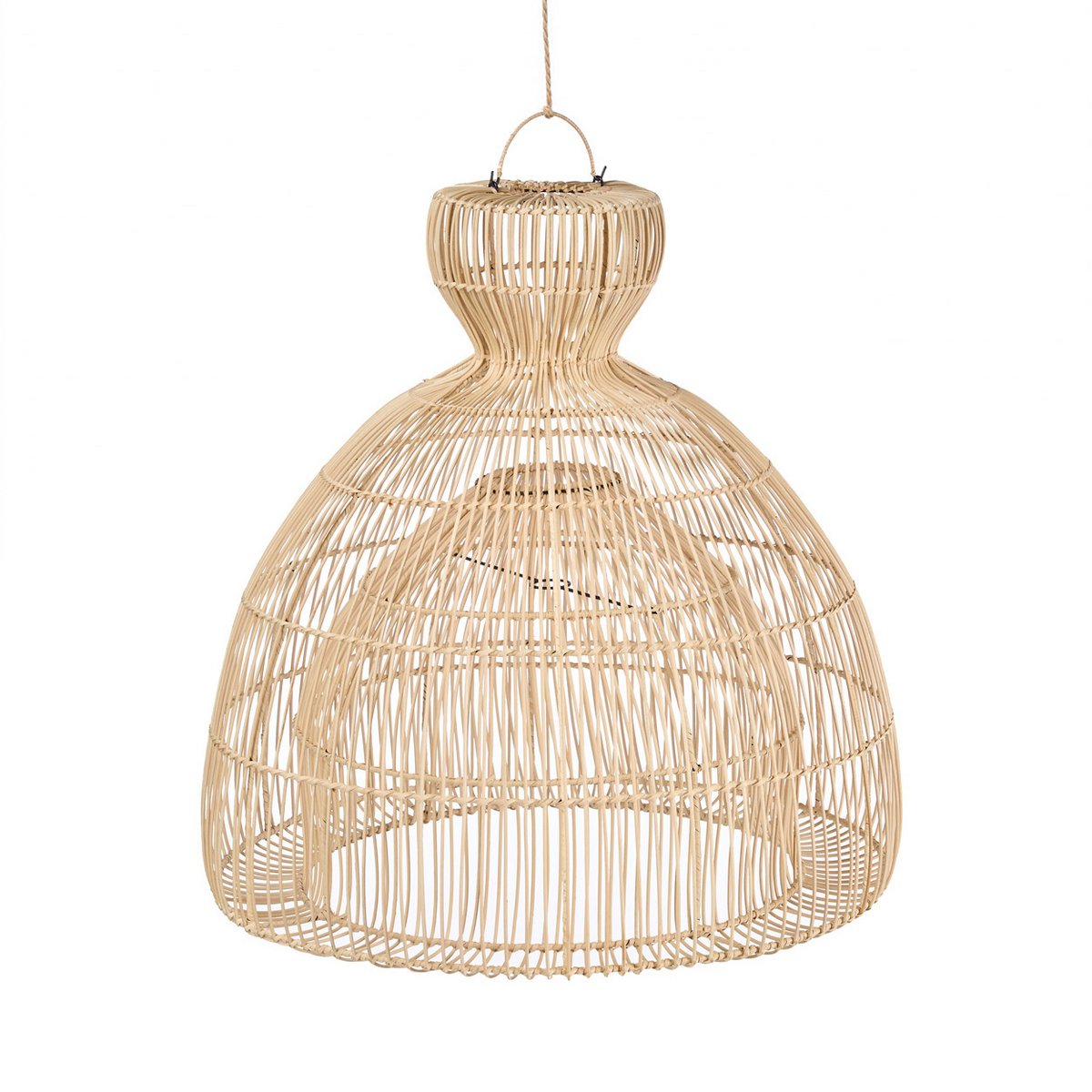 Rattan-Pendelleuchte, 84 cm – natürlicher Matchabesen