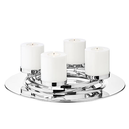Stainless steel advent wreath La Annabell, 40 cm