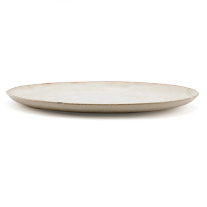 White stoneware salad plate 22 cm - made in Portugal