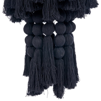 Nomad cotton chandelier, XL – black cascading strands