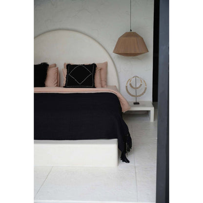 Cotton bed throw, 260×122 cm - Gypsy black