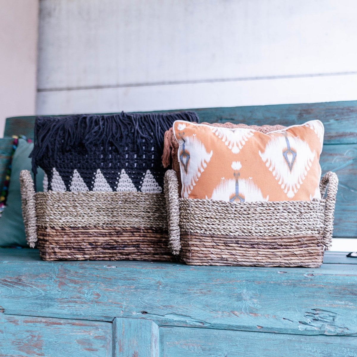 Banana fibre & seagrass basket Kapauku – 2 sizes