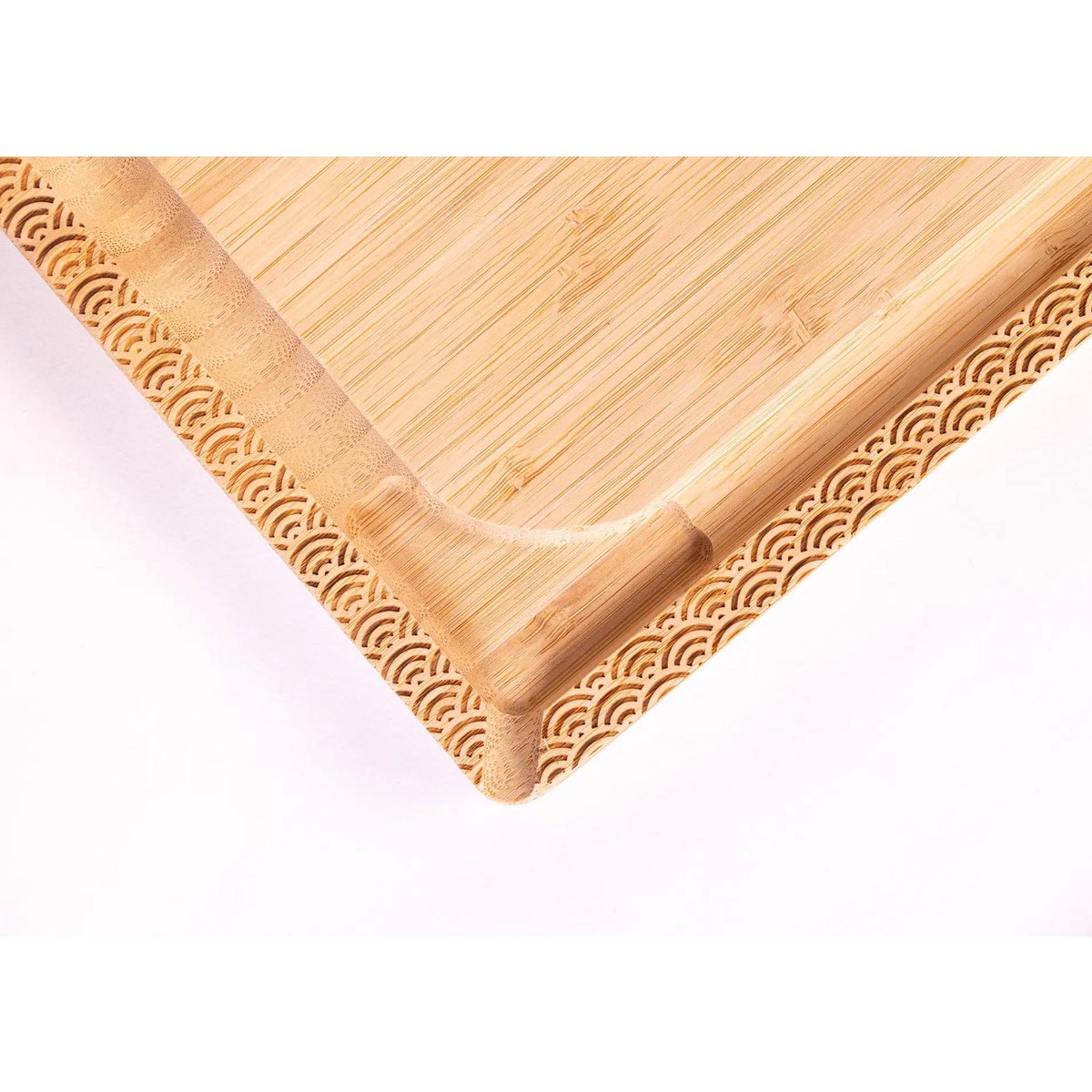 Bamboo cutting board 40 × 30 cm, wave pattern