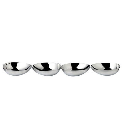 Stainless steel snack shell 4-fold - 38 cm