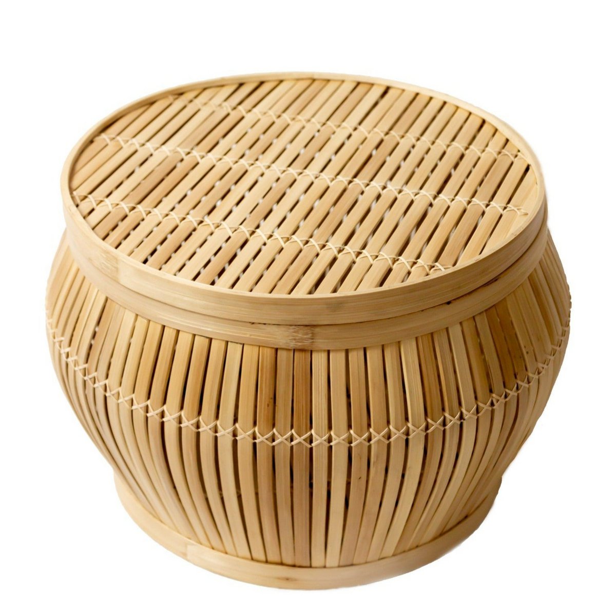 Bamboo side table Batavia M – ø45 × 32 cm, Indonesia