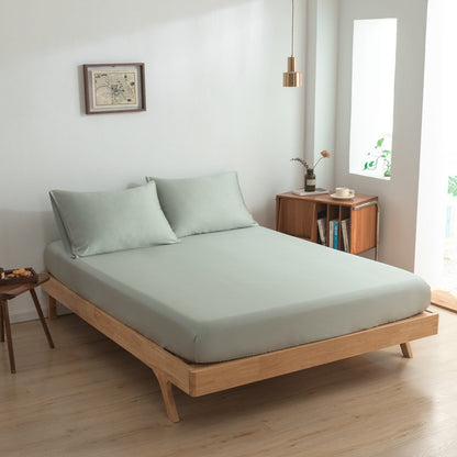 Bamboo bedding set, sage green, single - 400TC