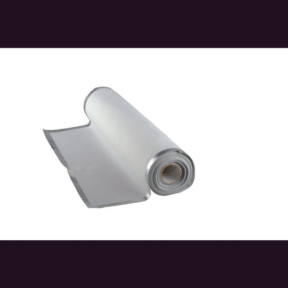 Disposable charger plates, silver border 31.5 × 45 cm - roll of 32