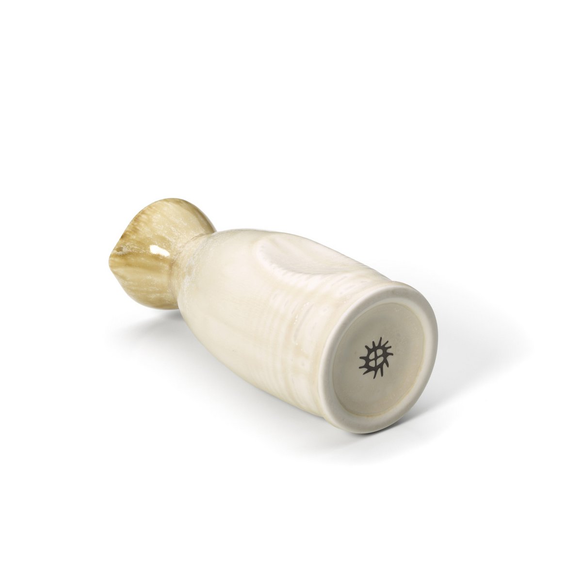 Ceramic saké pourer - White honey glaze - 12.8 cm