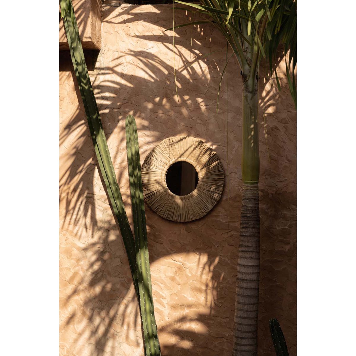Gras-Spiegel, rund, 35 cm – Küstenstruktur