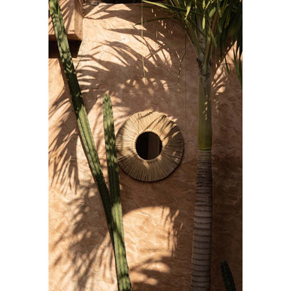 Gras-Spiegel, rund, 35 cm – Küstenstruktur