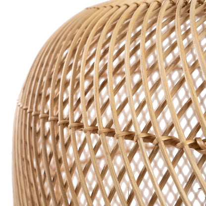 Rattan pendelskærm 48 cm – håndflettet, Indonesien