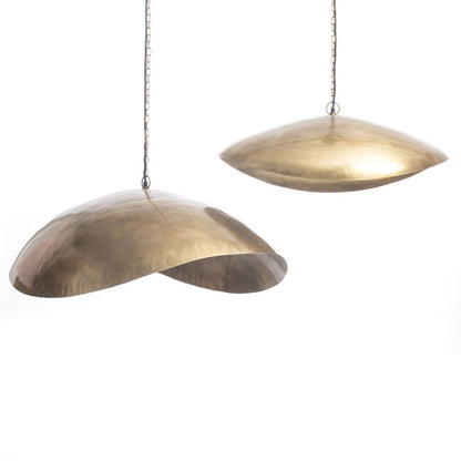 Messing-Eisen-Pendelleuchte, gewölbte Kuppel – XL, 100 cm