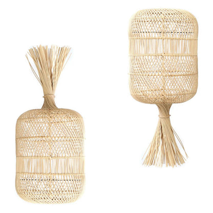 Natural rattan floor lamp shade 29×65 cm – Dumpling, medium