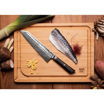 Damascus steel kiritsuke knife 210 mm - Bunka collection