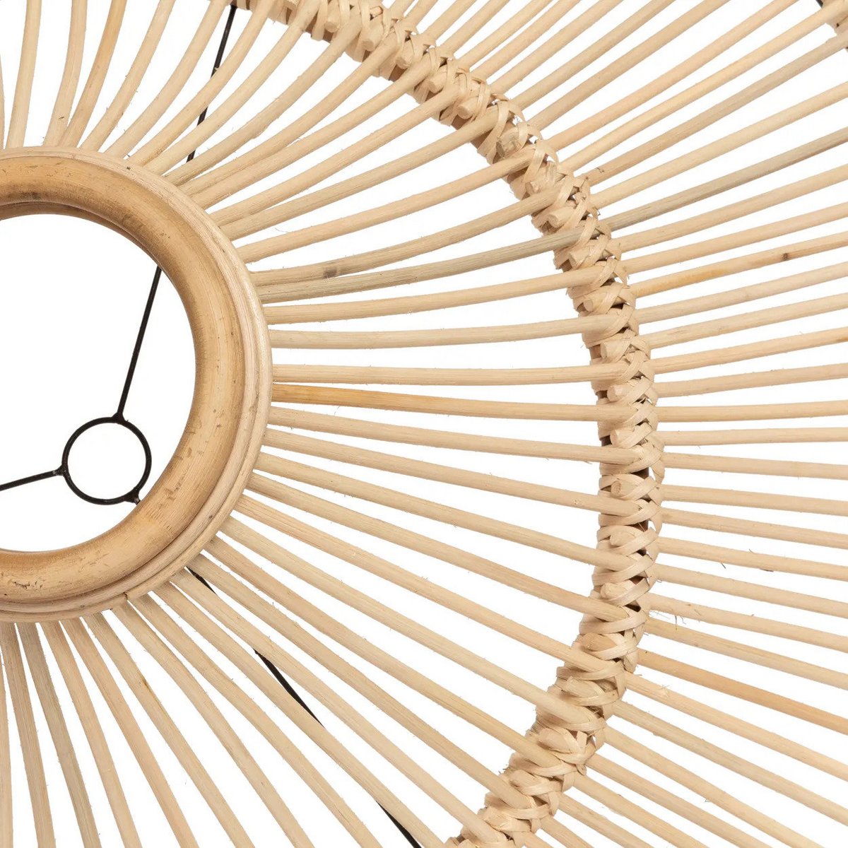 Handwoven rattan pendant shade 150 cm - natural, XXL ceiling statement