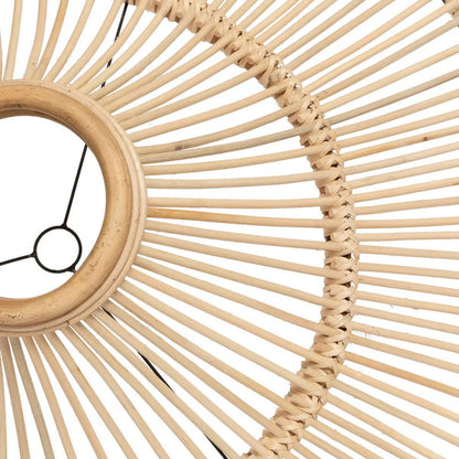 Handwoven rattan pendant shade 150 cm - natural, XXL ceiling statement