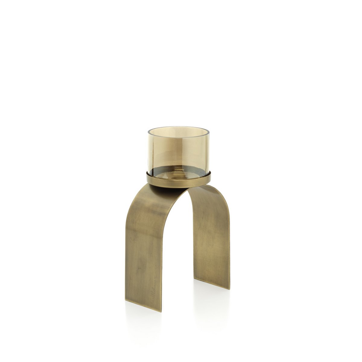 Bow Glow tealight holder, brass - set of 2